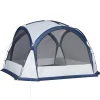 - Tienda de camping con mosquiteras 350x350x230 cm Blanco y Azul Juguetes De Verano