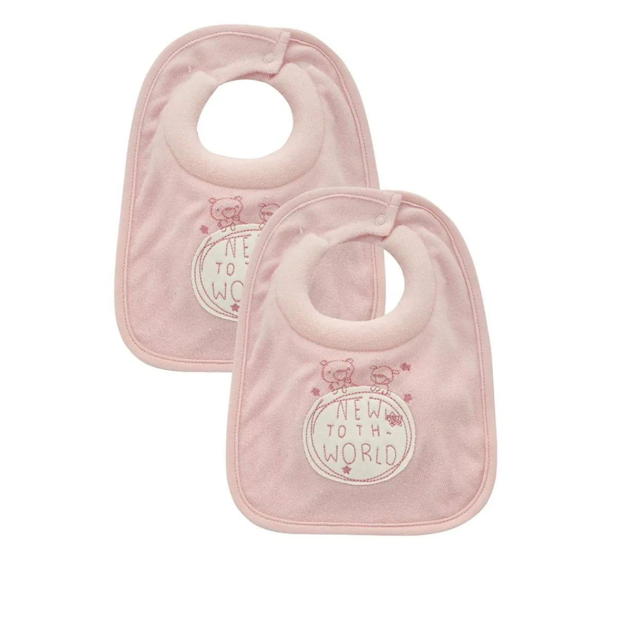 Pack 2 Baberos de Dentición Rosa*Prenatal Online