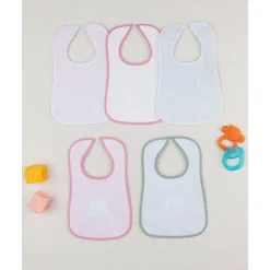 Clearance Pack 5 Baberos Florales para Niña en Tonos Vivos Recién Nacido·Ropa Y Accesorios|Ropa Y Accesorios·Baberos
