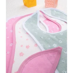 Clearance Pack 5 Baberos Florales para Niña en Tonos Vivos Recién Nacido·Ropa Y Accesorios|Ropa Y Accesorios·Baberos