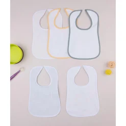 Pack 5 Baberos Impermeables Multicolor Animales*Prenatal Hot