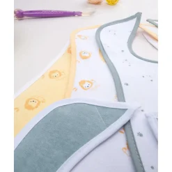 Pack 5 Baberos Impermeables Multicolor Animales*Prenatal Hot