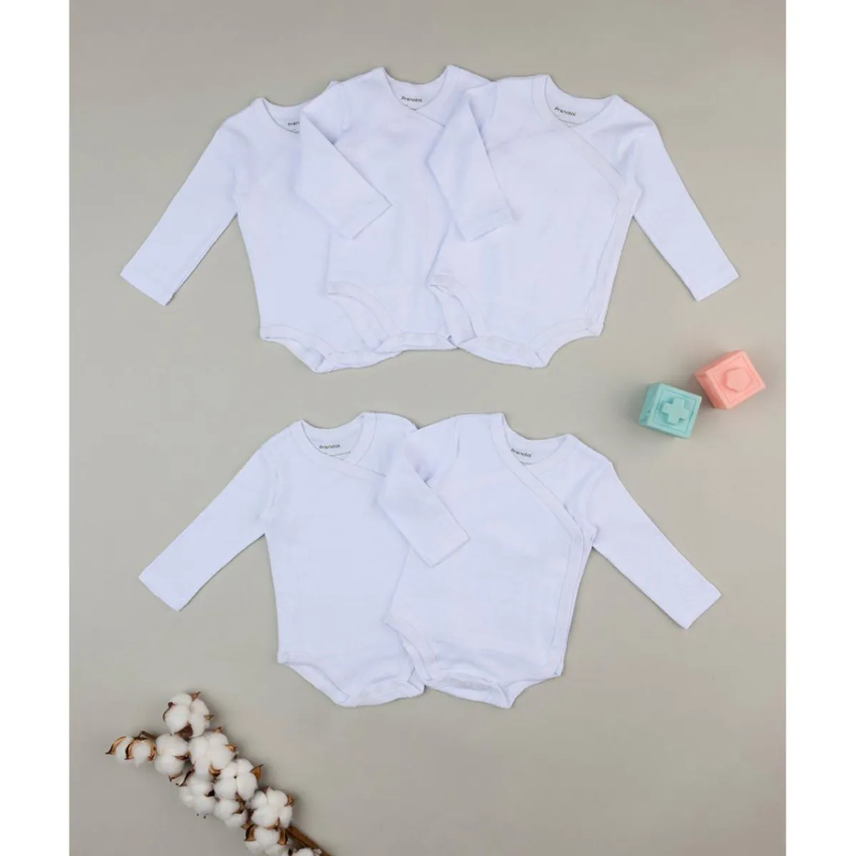 Outlet Pack 5 bodies blancos con apertura lateral Ropa Y Accesorios·Bodies|Recién Nacido·Ropa Y Accesorios