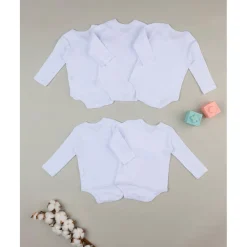 Outlet Pack 5 bodies blancos con apertura lateral Ropa Y Accesorios·Bodies|Recién Nacido·Ropa Y Accesorios