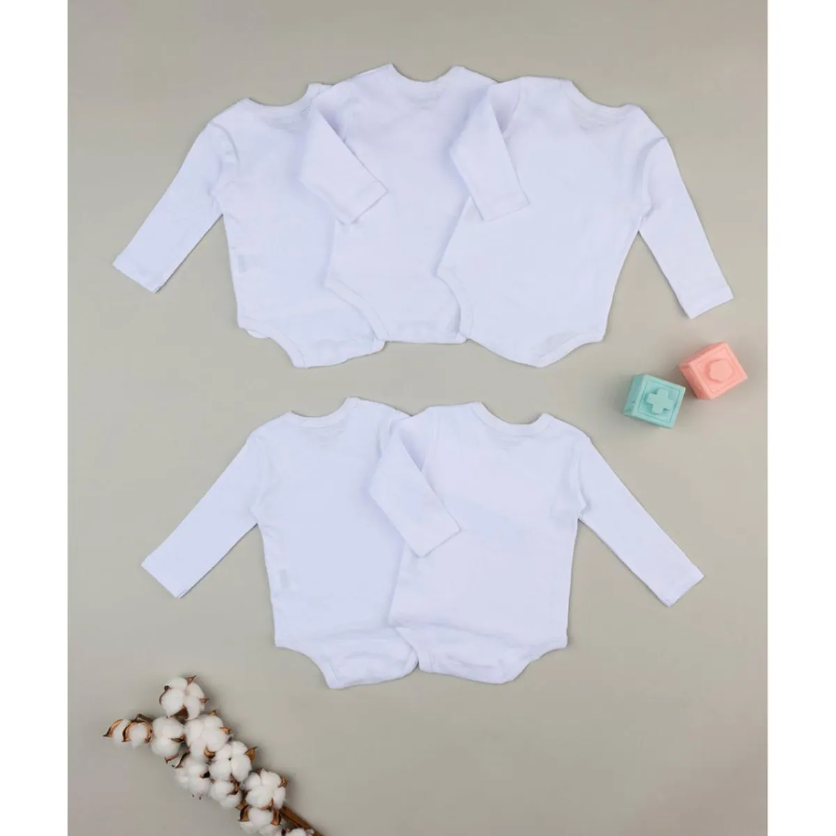 Outlet Pack 5 bodies blancos con apertura lateral Ropa Y Accesorios·Bodies|Recién Nacido·Ropa Y Accesorios