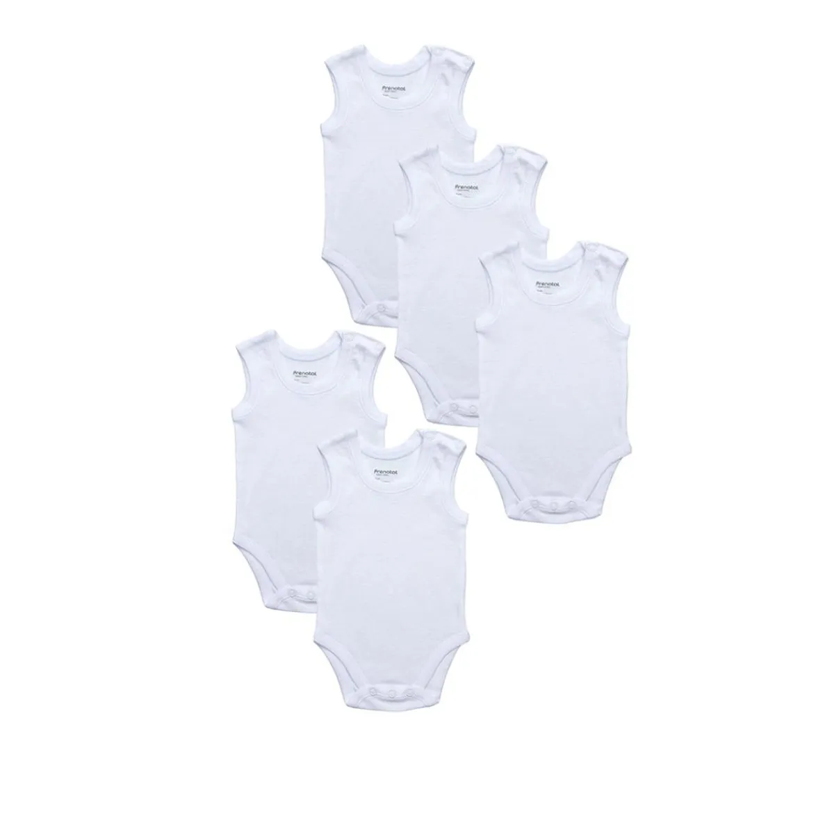 Pack 5 bodies blancos sin mangas*Prenatal New