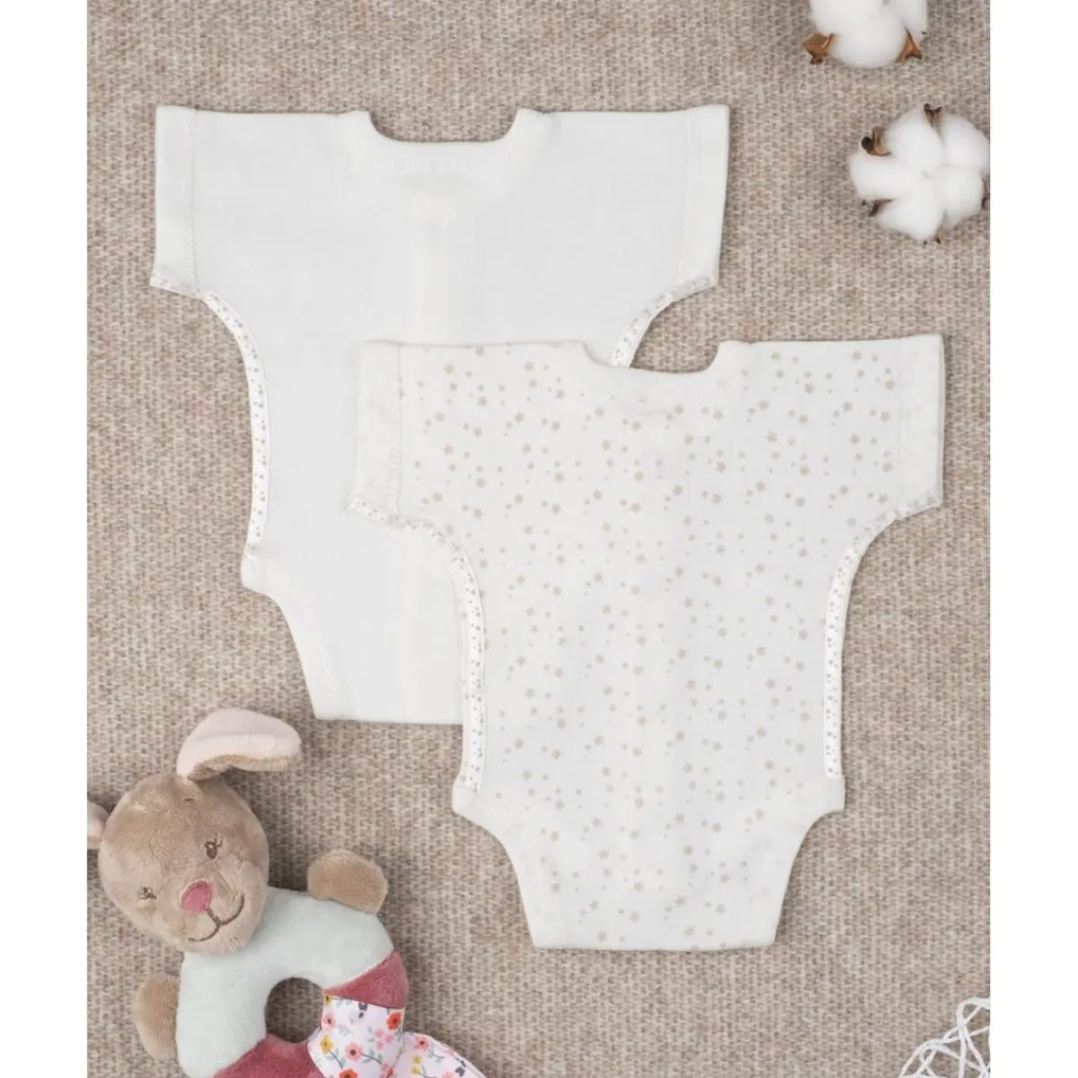 Pack 2 bodies de algodón Oeko-Tex - Estrellitas*Prenatal Sale