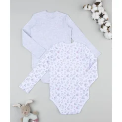 New Pack 2 bodies de manga larga niña conejitos Descanso Y Ropa Interior·Bebé 3-36 Meses