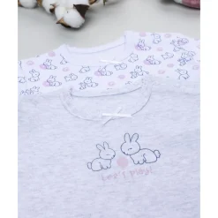 New Pack 2 bodies de manga larga niña conejitos Descanso Y Ropa Interior·Bebé 3-36 Meses