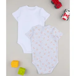 Hot Pack 2 body bimbo manga corta blanco/gris Descanso Y Ropa Interior·Bebé 3-36 Meses