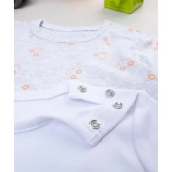 Hot Pack 2 body bimbo manga corta blanco/gris Descanso Y Ropa Interior·Bebé 3-36 Meses