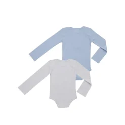 Hot Pack 2 body escote americano azul y blanco Descanso Y Ropa Interior·Bebé 3-36 Meses
