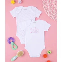 Pack 2 bodys interiores de bebé niña con estampado de gatos*Prenatal New