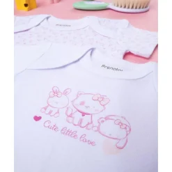 Pack 2 bodys interiores de bebé niña con estampado de gatos*Prenatal New