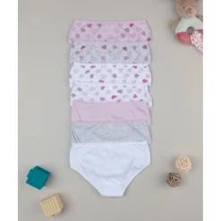Hot Pack 7 braguita niña corazones Descanso Y Ropa Interior·Infantil 2-10 Años