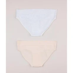 Pack 2 braguitas blanco/beige premamá*Prenatal Best