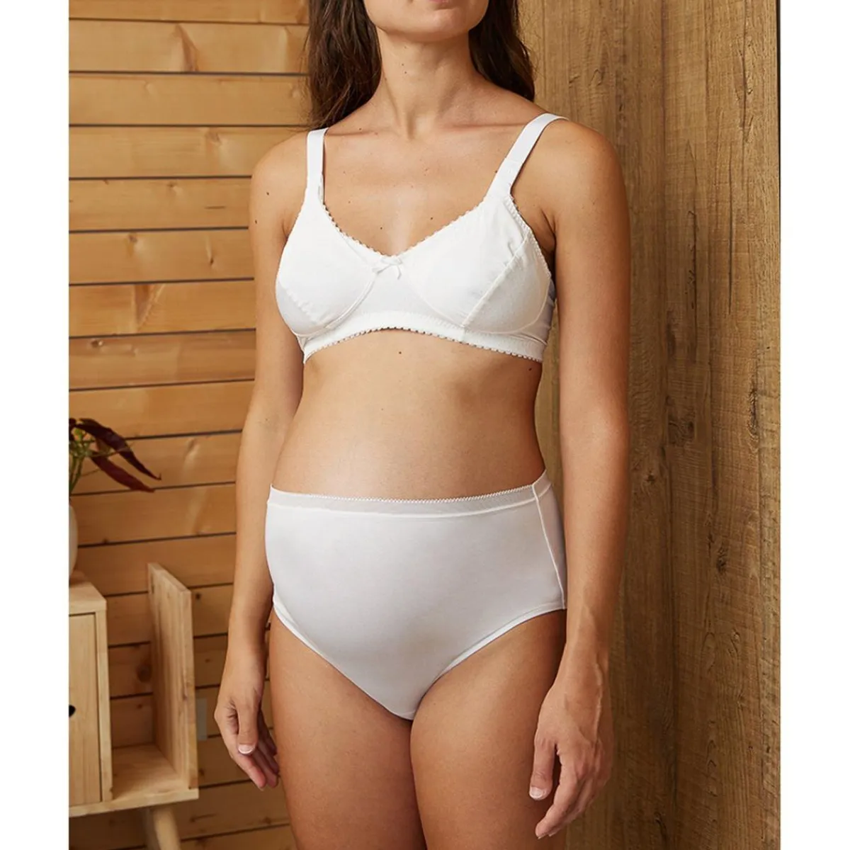 Clearance Pack 2 braguitas premamá color liso Íntimo Y Noche·Slip|Premamá·Íntimo Y Noche