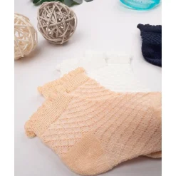 Pack 3 Calcetines Bebé Niña Blanco/Naranja/Negro*Prenatal Hot