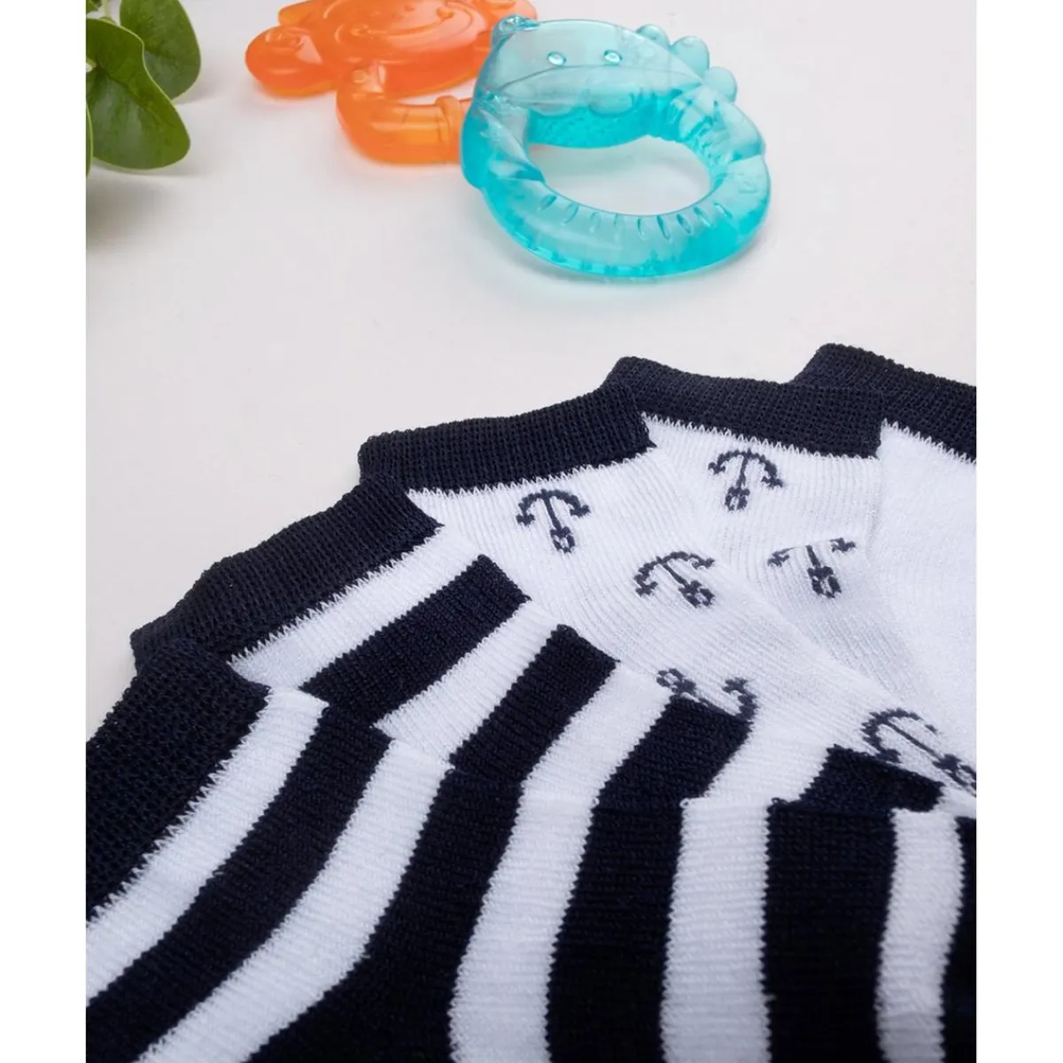 Pack 3 Calcetines Bebé Niño Blanco/Azul Bicolor*Prenatal Best