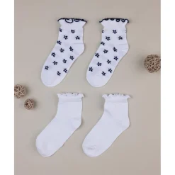Pack 2 calcetines cortos niña blanco/azul*Prenatal New