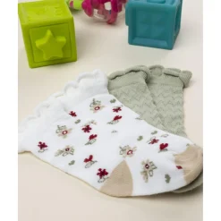 Sale Pack 2 calcetines niña – algodón suave con volante Ropa Y Accesorios·Zapatos Y Calcetines|Recién Nacido·Ropa Y Accesorios