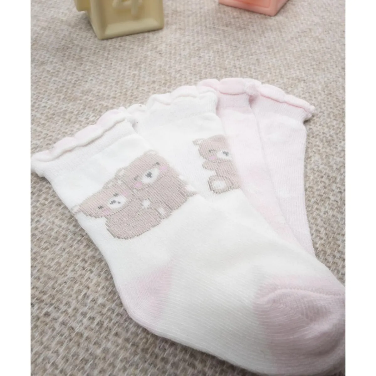 Pack 2 calcetines para niña con bordados*Prenatal Sale
