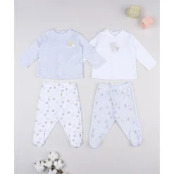 Hot Pack 2 conjuntos de bebé en terciopelo blanco y gris Recién Nacido·Ropa Y Accesorios|Ropa Y Accesorios·Conjuntos