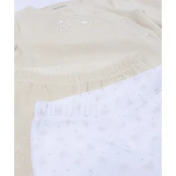 Sale Pack 2 conjuntos de niña en terciopelo blanco y beige Recién Nacido·Ropa Y Accesorios|Ropa Y Accesorios·Conjuntos