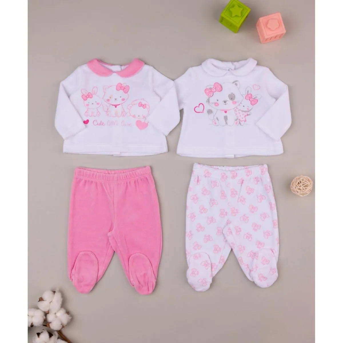 Pack 2 conjuntos en felpa camiseta y polainas*Prenatal Discount