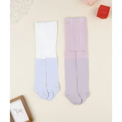 Pack 2 leotardos de niña con hilo lurex*Prenatal Online