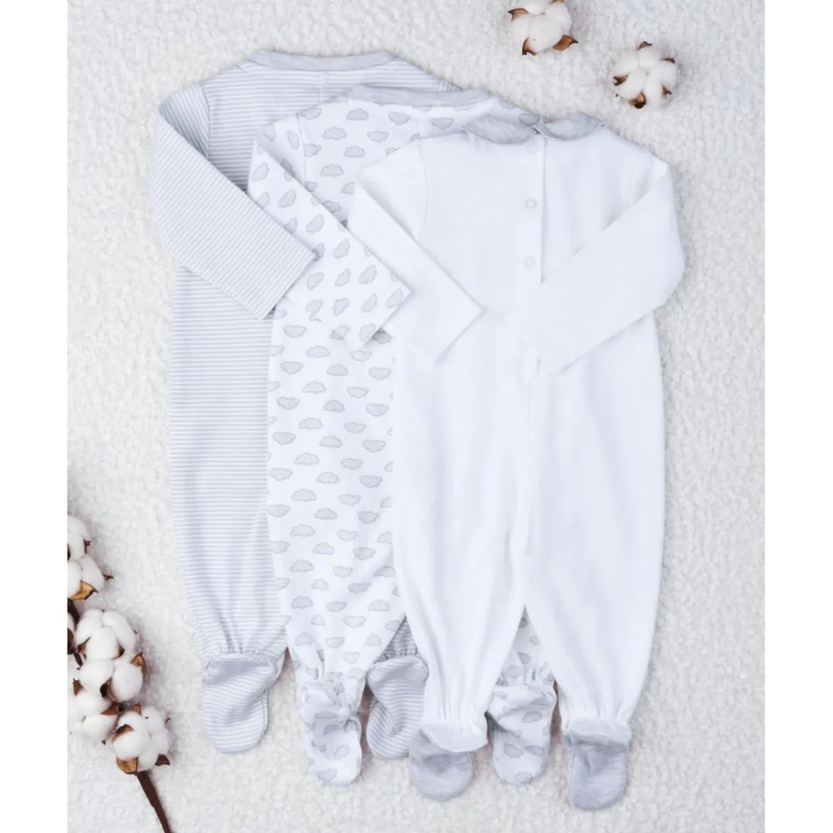 Pack 3 peleles unisex 'gris'*Prenatal New