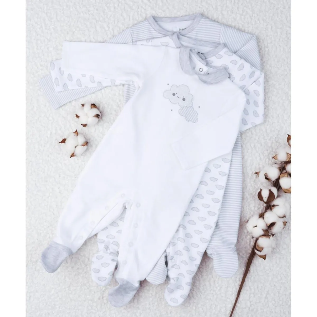 Pack 3 peleles unisex 'gris'*Prenatal New