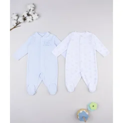 Pack 2 pijamas de bebé niño en terciopelo con estampado de perritos*Prenatal Discount