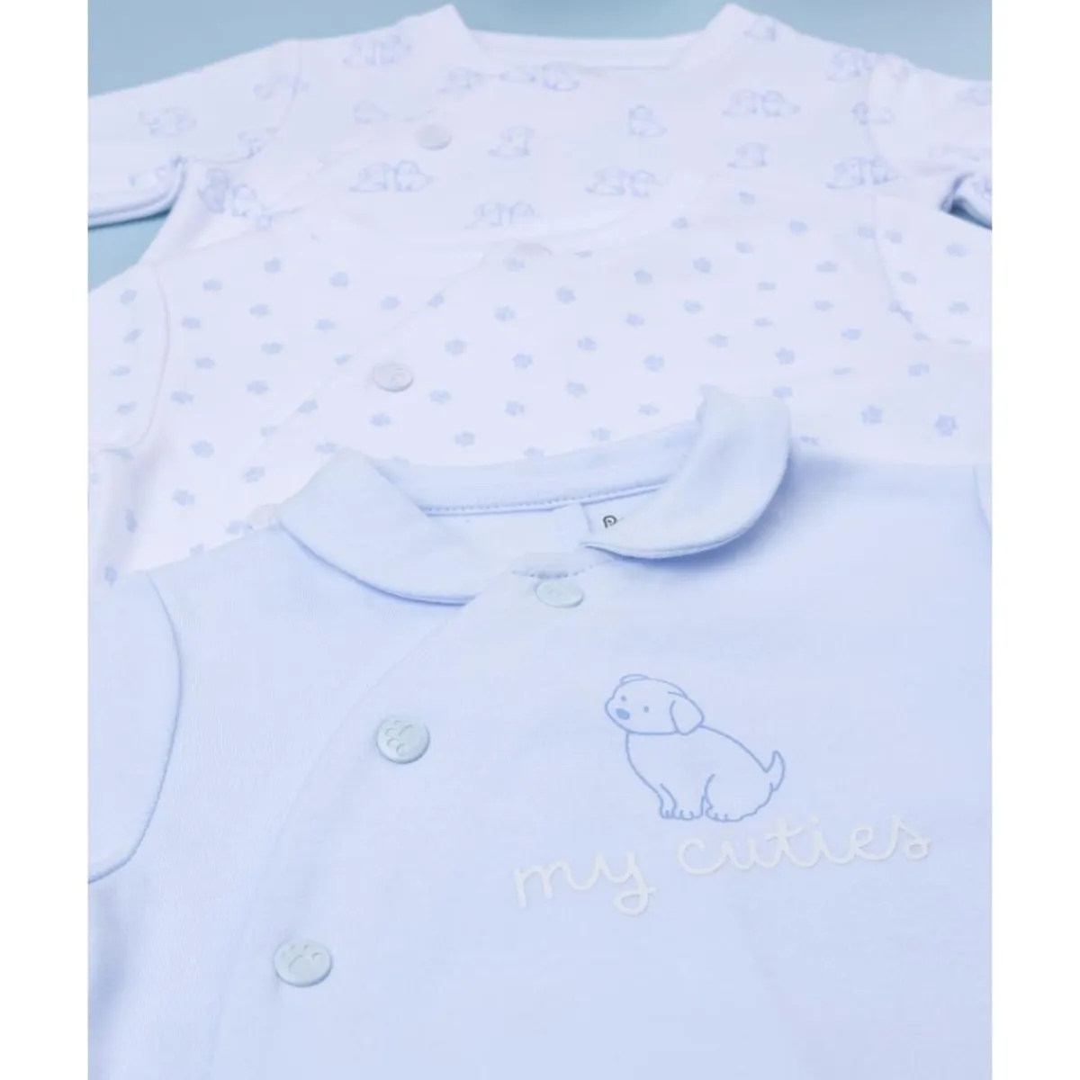 Pack 3 pijamas de bebé niño con estampado de perritos*Prenatal Clearance
