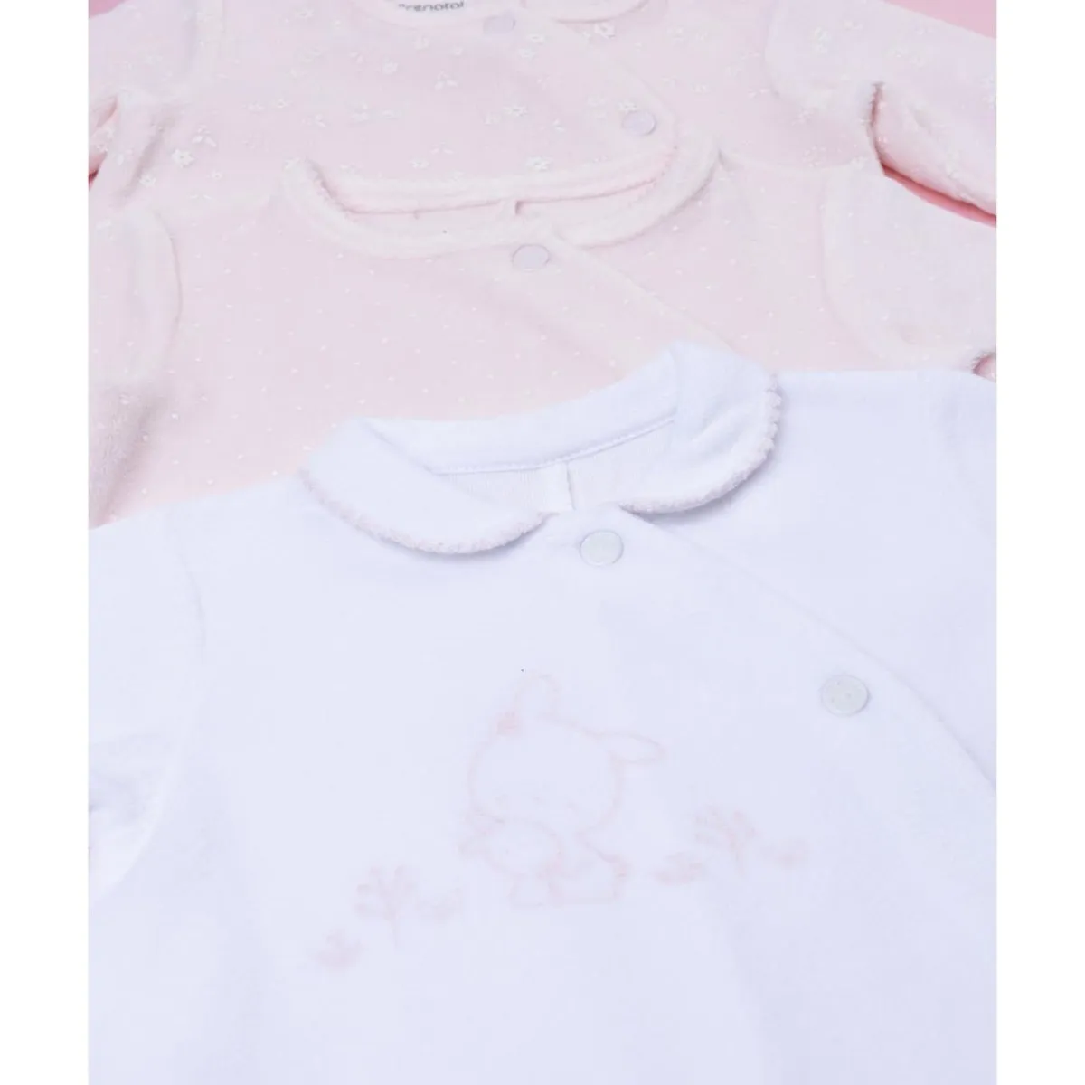 Hot Pack 3 pijamas largos de bebé en terciopelo corredino Ropa Y Accesorios·Peleles|Recién Nacido·Ropa Y Accesorios