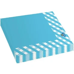 Discount Pack 20 servilletas de papel - Cuadros azules Artículos De Fiesta Y Regalos