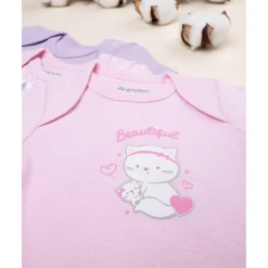 Discount Pack5 body manga corta canalé bebé niña Recién Nacido·Ropa Y Accesorios|Ropa Y Accesorios·Bodies