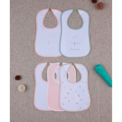 Pack de 5 Baberos de Rizo para Niña*Prenatal Hot