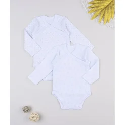 Pack de 2 bodies blancos de manga larga para niña*Prenatal Clearance