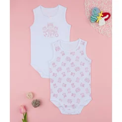Discount Pack de 2 Bodies de Canalé para Niña "Hippo" Descanso Y Ropa Interior·Bebé 3-36 Meses