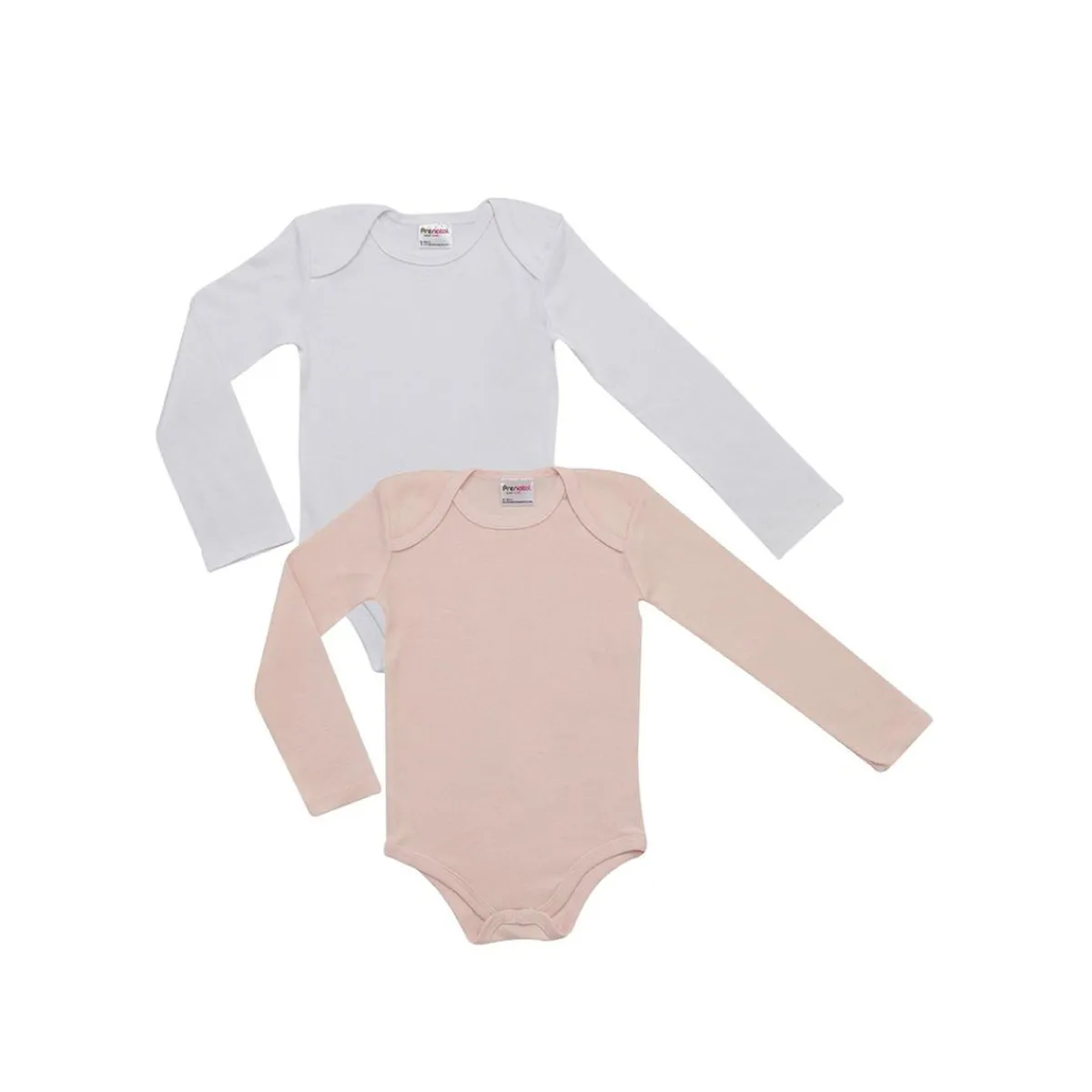 Pack de 2 bodies de manga larga blanco y rosa*Prenatal Clearance