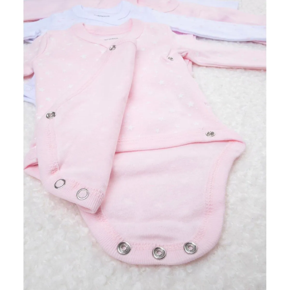 Online Pack de 5 bodies rosas, blancos y con estrellitas Ropa Y Accesorios·Bodies|Recién Nacido·Ropa Y Accesorios