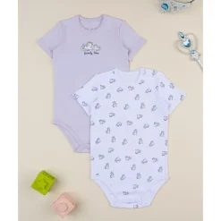 Clearance Pack de 2 bodis de niña unicornios violeta y blanco Descanso Y Ropa Interior·Bebé 3-36 Meses
