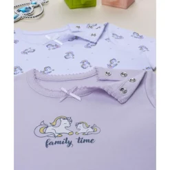 Clearance Pack de 2 bodis de niña unicornios violeta y blanco Descanso Y Ropa Interior·Bebé 3-36 Meses