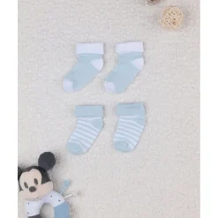 Discount Pack de 2 pares de calcetines de algodón azul y con rayas Ropa Y Accesorios·Zapatos Y Calcetines|Recién Nacido·Ropa Y Accesorios