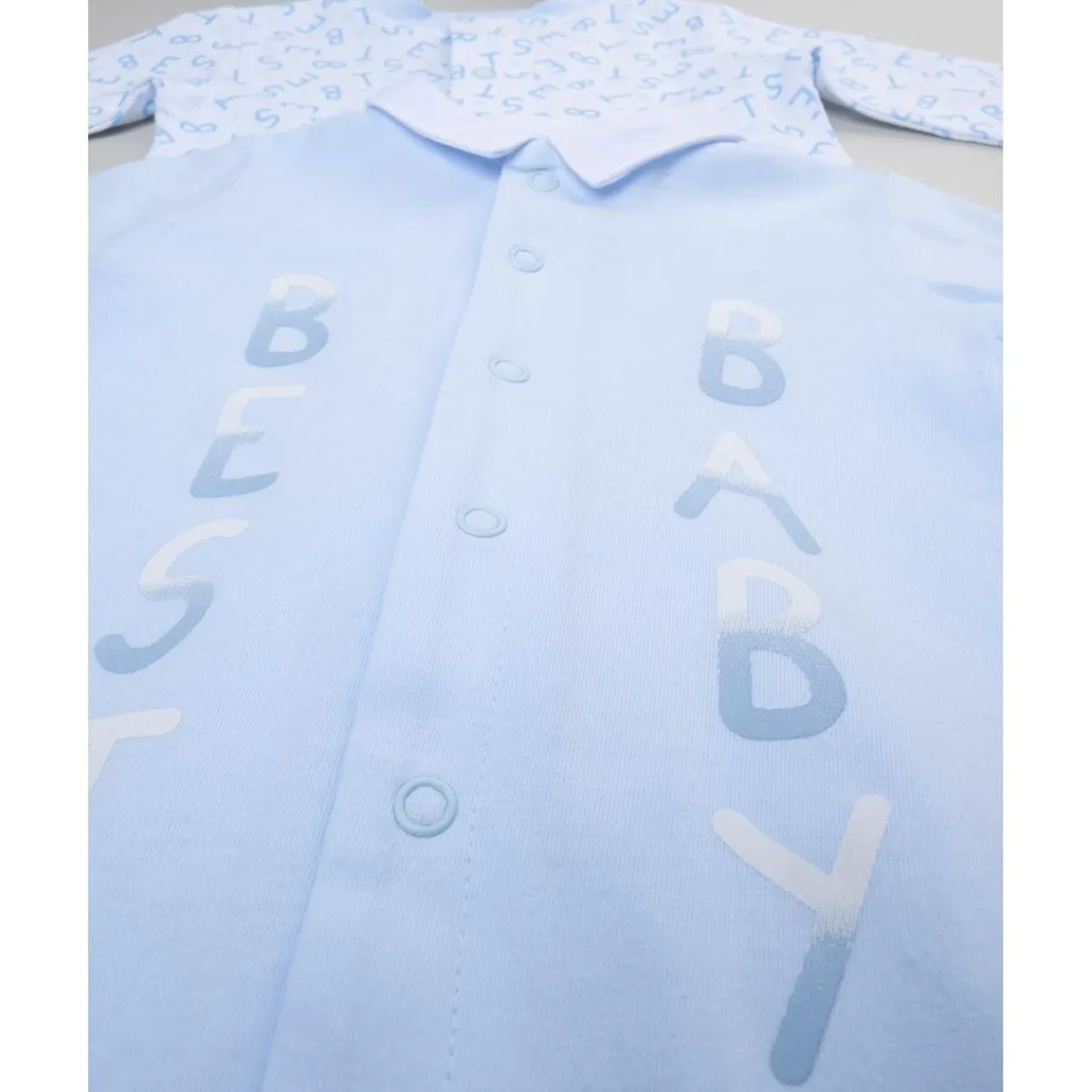 Sale Pack de 2 pijamas azules y blancos con inscripciones Recién Nacido·Ropa Y Accesorios|Ropa Y Accesorios·Peleles