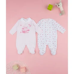 Clearance Pack de 2 pijamas de chenilla para bebé niña Recién Nacido·Ropa Y Accesorios|Ropa Y Accesorios·Peleles