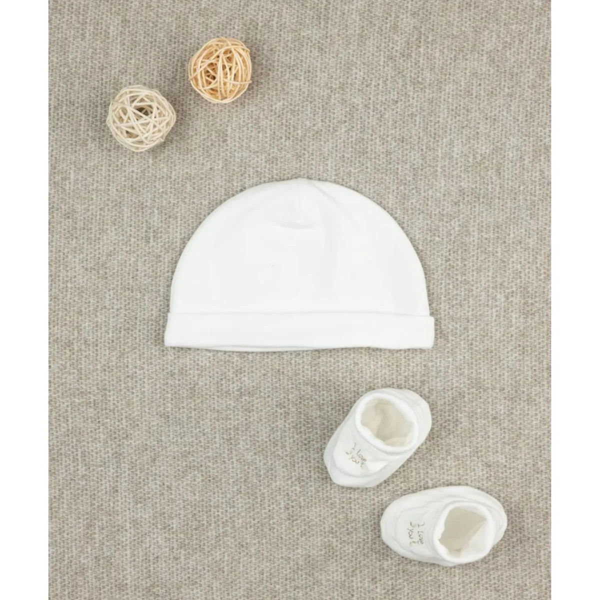 Outlet Pack gorro y zapatitos niña con bordado Recién Nacido·Ropa Y Accesorios|Ropa Y Accesorios·Accesorios