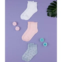 Pack x3 calcetines cortos niña en algodón*Prenatal New