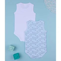 Discount Pack x2 camiseta de tirantes cuerpo Descanso Y Ropa Interior·Bebé 3-36 Meses